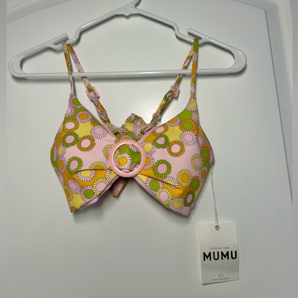 Show Me Your Mumu Del Ray Good Vibes Only Bikini Top Size medium - Picture 2 of 9